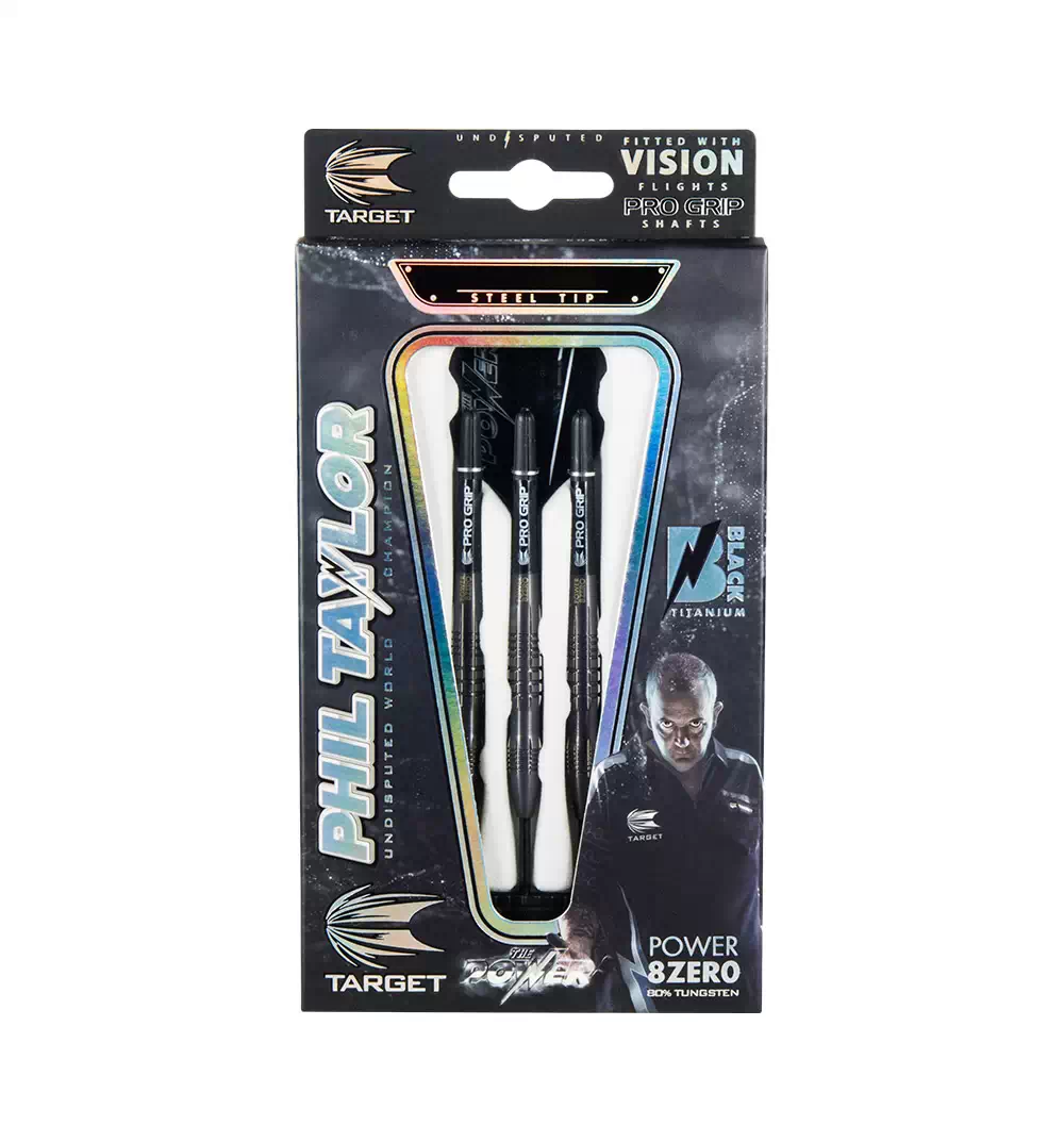 Target Darts Phil Taylor Power 8Zero Black Titanium 80